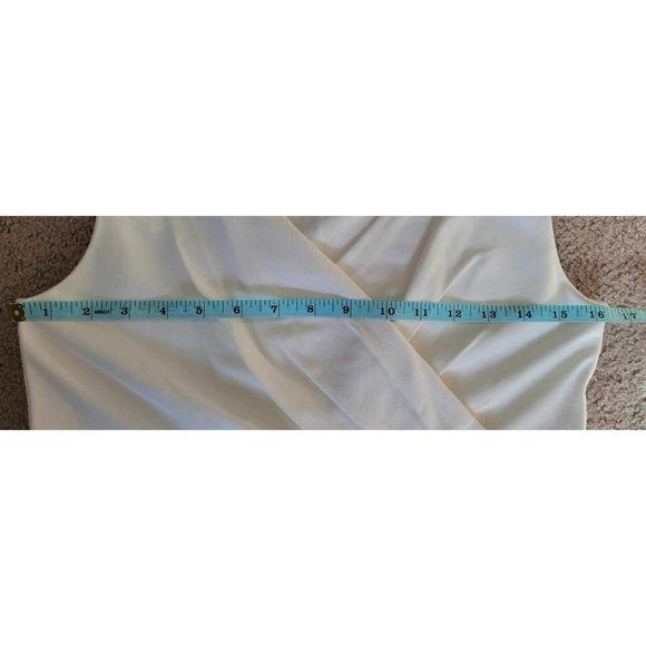 Land’s End Dress Midi A Line Women’s 6-8 Black and Cream Sleeveless V Neck Pima - Picture 10 of 13